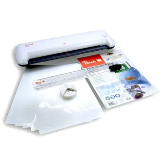 Peach PL755+ 4 in 1 Laminierset inkl. Laminiergerät, Eckenrunder, Rollenschneider und Folien, A3,