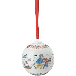 Porzellankugel 2021 "Weihnachtsgaben Ø 6 cm