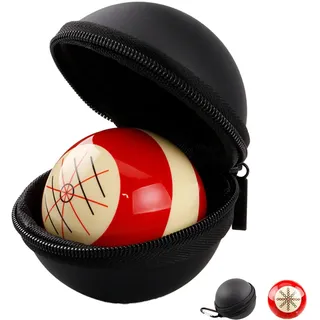 Sinsilvie Billard Cue Balls, 57,2 mm Harz Billard Kugeln Dot Spot Training Cue Ball Pool Standard Trainingsball,Billardkugeln Ball Tasche (Training Artifact)