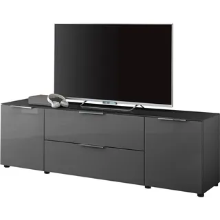Bega Consult Santorin TV-Lowboard 180 x 54 x 40 cm Anthrazitglas/Anthrazit matt