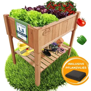Coemo Hochbeet 90 x 60 x 90 cm Braun