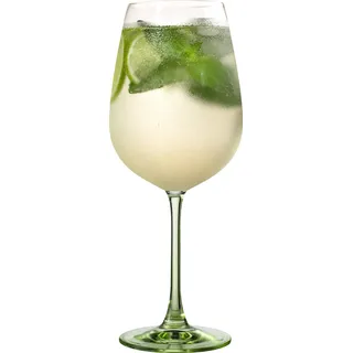 Eisch Glas Hugo im 2er Set mit grünem Fuß im Geschenkkarton