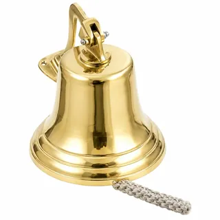 Schiffsglocke aus Messing, poliert, hochwertig, maritim, Jumbo-Glocken, rustikal, Vintage, Heimdekoration, Geschenke