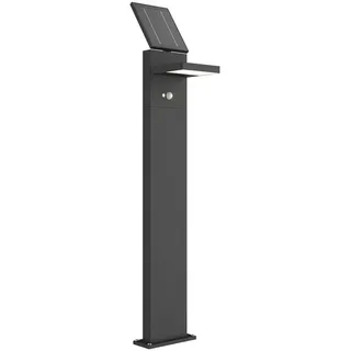 LUCANDE Solarleuchte Aluminium 100 cm inkl. Sensor anthrazit