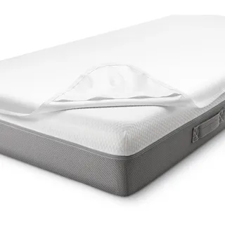 sleezzz Vital wasserdichter Molton Matratzenschutz Fixspann 90 x 200 cm weiß