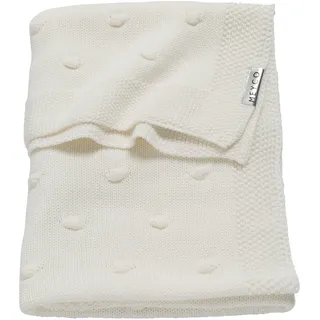 Meyco Strickdecke mit Knoten weiß