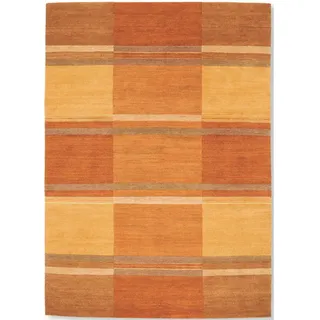Cazaris Wollteppich Sensation Silk Soya, Kupfer, Textil, Bordüre, rechteckig, 170x200 cm, Care & Fair, für Fußbodenheizung geeignet, in verschiedenen Größen erhältlich, Teppiche & Böden, Teppiche, Naturteppiche