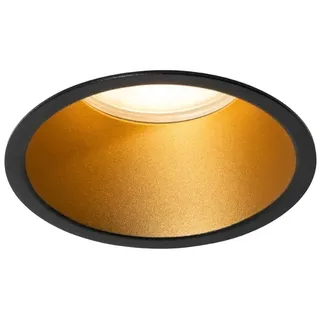 QAZQA Einbaustrahler 10W Rund Schwarz/Gold