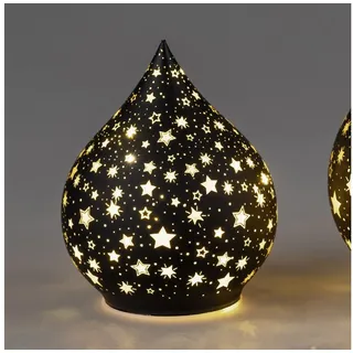 Formano Deko-Licht Tropfen 16 cm Schwarz-Gold