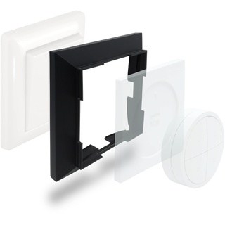 Cadelux Lichtschalter Abdeckung PHTD für Philips Hue Tap Dial Schalter (Rahmen 1-fach, Schwarz)