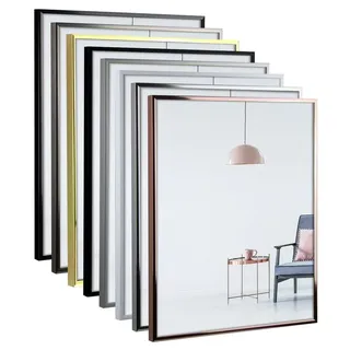 myposterframe Einzelrahmen Alu Bilderrahmen Amalthea, (1 Stück), 60x80 cm, Gold glanz, Aluminium goldfarben 60 cm x 80 cm