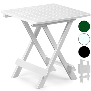 Klapptisch Beistelltisch Klappbar 50x45x43 cm Balkontisch Campingtisch Gartentisch Kunststoff, Farbe:2x grün