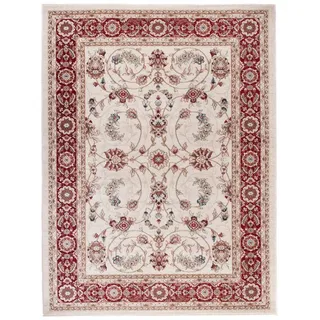 Mazovia Orientteppich Oriente Teppich - Traditioneller Teppich Orient Creme Rot, 180 x 250 cm, Geeignet für Fußbodenheizung, Pflegeleicht, Wohnzimmerteppich rot 180 x 250 cm