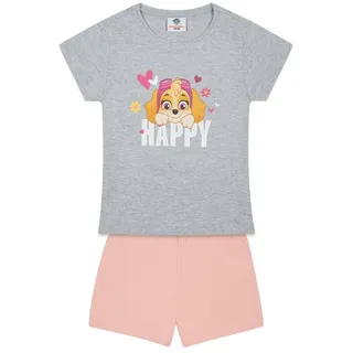 ONOMATO! Shorty Paw Patrol Girl Skye Mädchen Sommer Schlafanzug Shorty Pyjama-Set kurz (2 tlg) grau 122-128