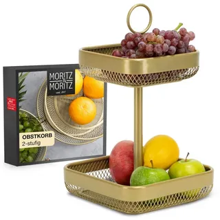 Moritz & Moritz Etagere Moritz & Moritz Obstkorb Etagere Eckig gold