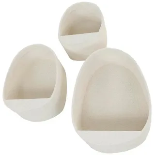 Vintagehaus Wandregal Retro Wandregale 3er Set Stone Tropfenform Marmor-Komposit