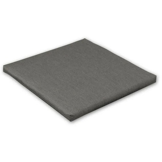 Sitzkissen, Graphit, Textil, Uni, Füllung: Schaumstoff, Vlies, 50x4x50 cm, pflegeleicht, Outdoor-Kissen, Outdoor-Sitzkissen