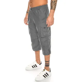 Kendindza Collection Cargobermudas Bermuda Shorts Herren Kurze Hose 3/4 Hose Cargo Taschen abnembare Beine kurze Hose Herren Cargoshorts Sommer grau M