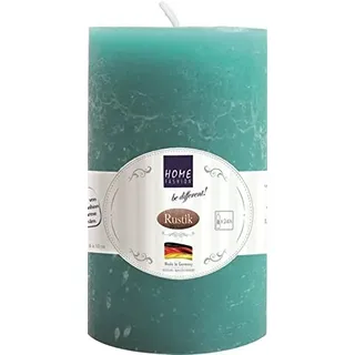 Kerze Stumpen Rustik petrol Ø 6cm, Höhe 10cm