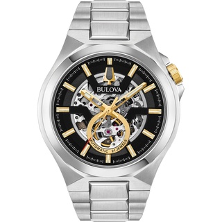 Bulova Herren Analog Automatisch Uhr mit Edelstahl Armband 98A224