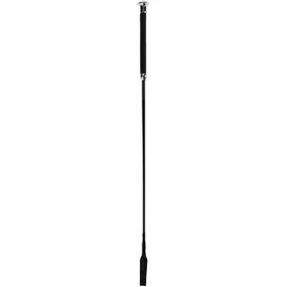 Covalliero Springgerte schwarz 65cm mit Kunstledergriff und Klatsche