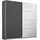 Subito Schwebetürenschrank 181 x 197 x 61 cm grau