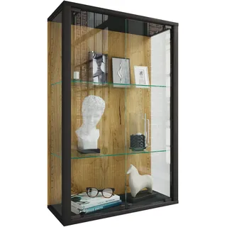 VCM Wandvitrine Udina M 80 x 60 x 25 cm Schwarz