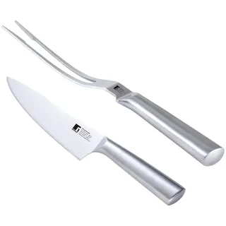 BERGNER - Set aus Grillmesser und Fleischgabel aus Edelstahl