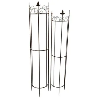 Eurotrade Rankgitter Eleganter Blickfang: Halbrundes Rankgitter „Clematis“ braun 137 cm