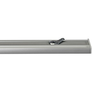 Gardinenschiene GARESA "Flächenvorhangschiene SMART" Gardinenstangen Gr. L: 320 cm, 3 läufig, grau (aluminiumfarben) Gardinenschienen