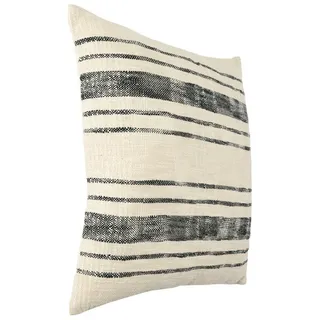 eglo living Kissenbezug Chevery 50 x 50 cm Schwarz-Weiß gestreift