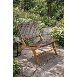 JVmoebel Gartenstuhl Holz braun