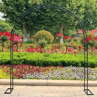 SEVSO Rosenbogen Gartenbogen, Rosenbogen Aus Metall Stabil, Rosenbogen Metall, Rosenbögen Für Verschiedene Kletterpflanzen, Rosenbogen Verzinkt, 140Cm 180Cm 240Cm,Grün,W1.2M*H2.2M