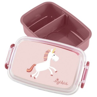 Sigikid Lunchbox Lunchbox Pausenbrot Brotzeit Snackdose Einhorn, Material außen: Box 100% PP, Deckel 100% PS, Griffe 100% ABS, Material innen: Silikondichtungsring in Deckel, (1-tlg) rosa