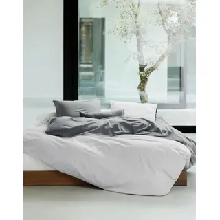 Marc O'Polo Skei Gestreift Baumwolle/Polyester Schwarz 155 x 220 cm + 80 x 80 cm