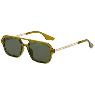JCTAIFOO Vintage 70s Quadratische Sonnenbrille für Herren Damen Trendy Retro Rectangle Small Shades Cool Niedliche Mode Brille