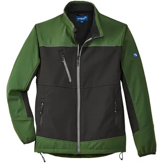Scheibler Arbeitsjacke Herren Softshelljacke, Jacke Herren Übergangsjacke winddicht, wasserabweisende Outdoor-Jacken für Herren, Herbstjacke Herren mit Fleece-Innenseite, Schwarz/Oliv - 3XL