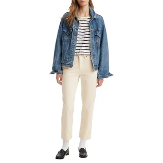 Levi's 501® Crop Jeans mit 5-Pocket-Design, Ecru 27/28