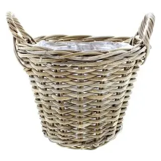 Frank-Flechtwaren Rattan Ø 40 x 30 cm Graubraun