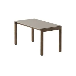 Couchtisch Couple Coffee Table taupe/dark oiled oak wavy