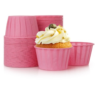 Katbite Papier Muffinförmchen, 50 Stück Cupcake Formen für Hochzeit, Geburtstag, Party, Einweg Backbecher in Dunkelbraun