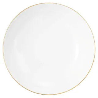 SELTMANN WEIDEN Suppenteller rund 21 cm Goldrand/Weiß
