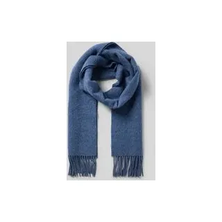 Schal mit Fransen, Jeansblau, 1