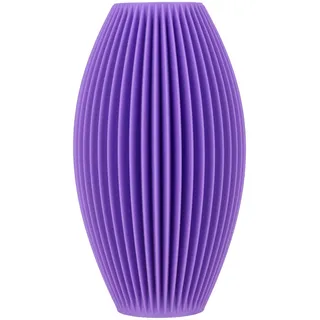 NEVASO |3D Druck Vase 20cm|Moderne Designer-Vase, Wasserdicht, für Trockenblumen & frische Blumen geeignet, PLA (Bio-Kunststoff), 100% Made in Germany, schwarz, weiß, beige, Cyan, Purple (Purple)