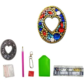 MEDOYOH Buchstaben O DIY Diamant Malerei Schlüsselanhänger, Retro Diamond Painting Buchstabe Schlüsselanhänger Acryl DIY Kunst Strass Diamant für Anhänger Tasche Dekor Brosche