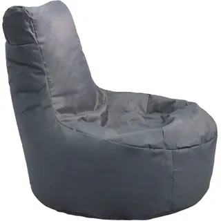 Kinzler Sitzsack KINZLER "Chilly", grau (anthrazit), B:78cm H:80cm, Polyester, Sitzsäcke, Sitzsack, Loungesessel, Uni Farben, mit Rückenlehne, Outdoor geeignet