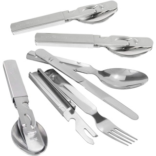 Black Snake Essbesteck 2er 4er oder 6er Set im BW Stil ideales Besteck zum Camping - 4 Personen - Set