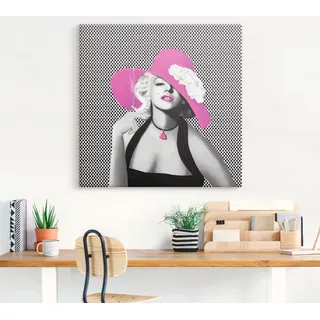 Wandbild ARTLAND "Marilyn in Pop Art" Bilder Gr. B/H: 70 cm x 70 cm, Leinwandbild Stars, 1 St., pink Kunstdrucke als Leinwandbild, Poster, Wandaufkleber in verschied. Größen