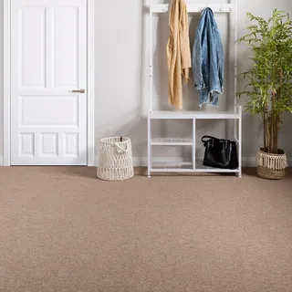 Steffensmeier Teppichboden Meddon Meterware | Auslegware für Kinderzimmer Wohnzimmer Schlafzimmer | Beige, Größe: 100x400 cm