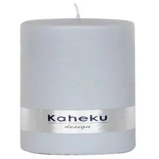 Kaheku Stumpenkerze Powder Cylinderkerze grau 15 cm